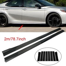 Gloss Black 78.7 Side Skirts Extensions Rocker Panel For Toyota Camry Corolla