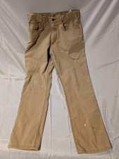 Carhartt Men's 32 32 Relaxed Fit Beige Thrashed Paint Splatter Jean Work Pants