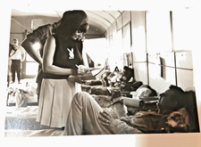 Two Wartime Photos of GI Jo Collins Playboys Playmate Year 1966 Visit to Vietnam