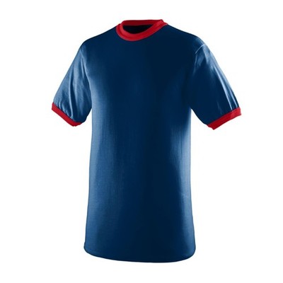 Augusta Sportswear Unisex Ringer Tee Marineblau/Rot