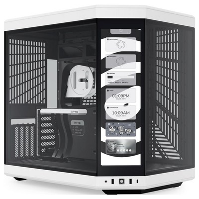 HYTE Y70 Touch Midi-Tower PC-Gehäuse  Schwarz-Weiß