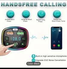 Bluetooth FM Transmitter Car Adapter Hands-Free Wireless Radio Receiver