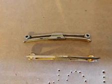 Two Swank Collar Bar Clips Gold In Color Unique Clasp Great Shape Pre-Loved