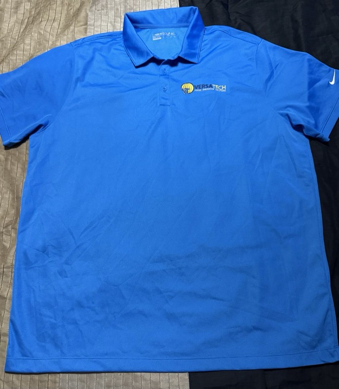 VERSATECH Focus Innovation Solutions Turquoise Nike Polo Shirt Mens XXL Dri Fit