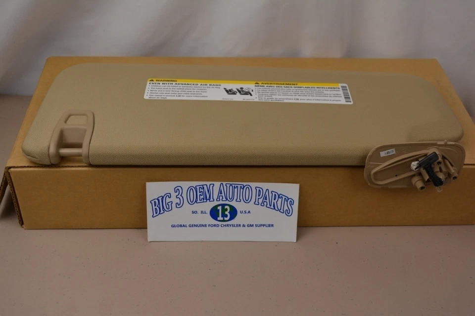 Chevrolet GMC Cadillac pasajero derecho cachemir/tostado visera de sol nuevo OEM 22850311 Foto 2 de 4