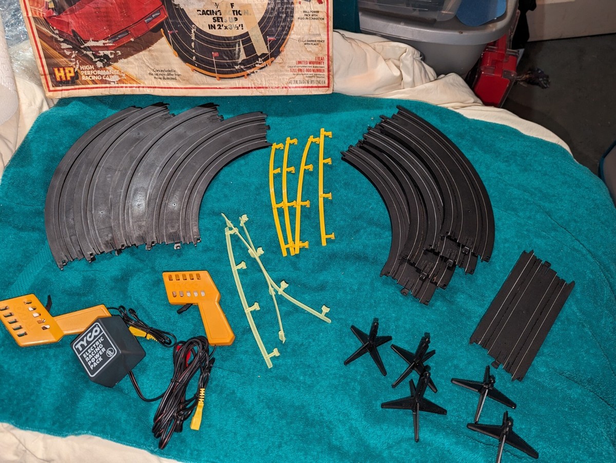 TYCO SUPER CIRCUIT S-100 ミニカーセット Vintage 1990 Tyco Challenge 100 Electric Racing Track Set