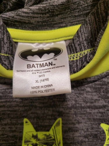 Batman Kids Boys Youth Hooded Sweatshirt Size XL Multicolor Long Sleeve Pockets - Picture 5 of 6