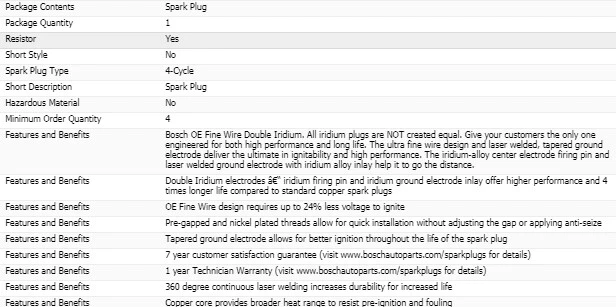 6 Spark Plugs Bosch Double Iridium For 1990-1995 NISSAN PATHFINDER V6-3.0L - Image 4 of 4