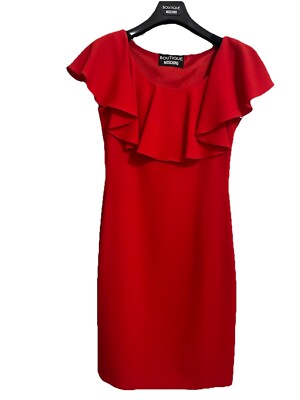 NWT Boutique Moschino Red Midi Dress Size 6