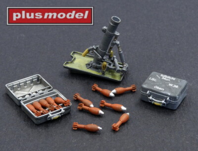 MW22 PLUSMODEL DP3009 GERMAN MORTAR LEWFR 36  ACCESSORIES