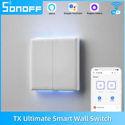 SONOFF TX Ultimate Smart Wall Switch Full Touch Access LED Light Edge Multi-Sens