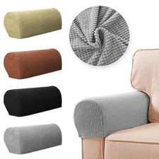 2pcs Armrest Covers Stretch Set Chair Sofa Arm Protectors Couch Cover Removable