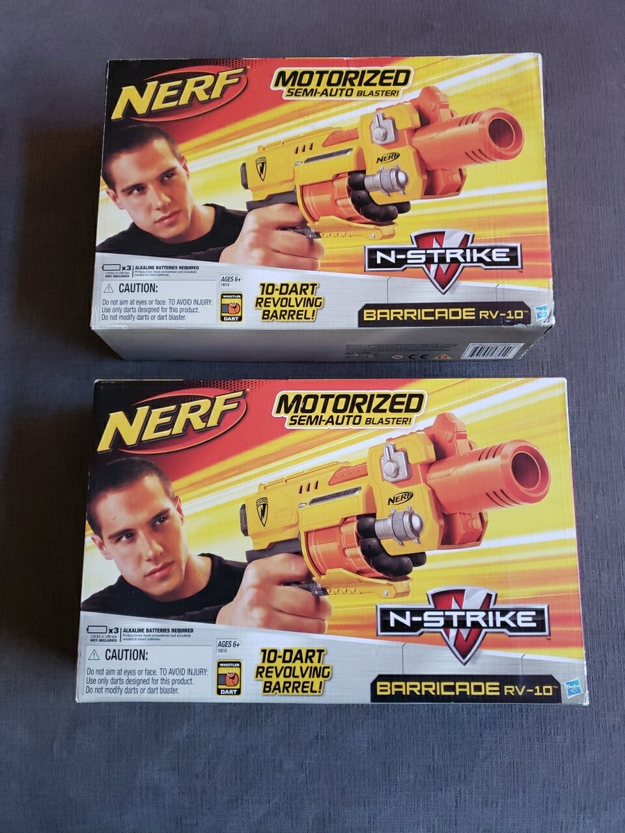 Nerf N-Strike Barricade RV-10 Motorized Dart Gun - New in Box | eBay