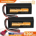 2pcs 11.1V 6200mAh 3S LiPo Battery Hardcase 50C Deans for Rc Car Truck Boat