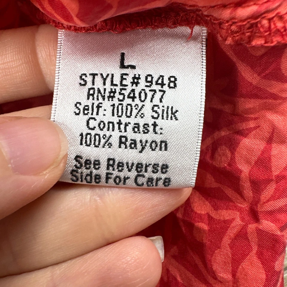 Женская L Cabi бак блузка красный белый цветочный тонкий легкий - Изображение 3 из 4