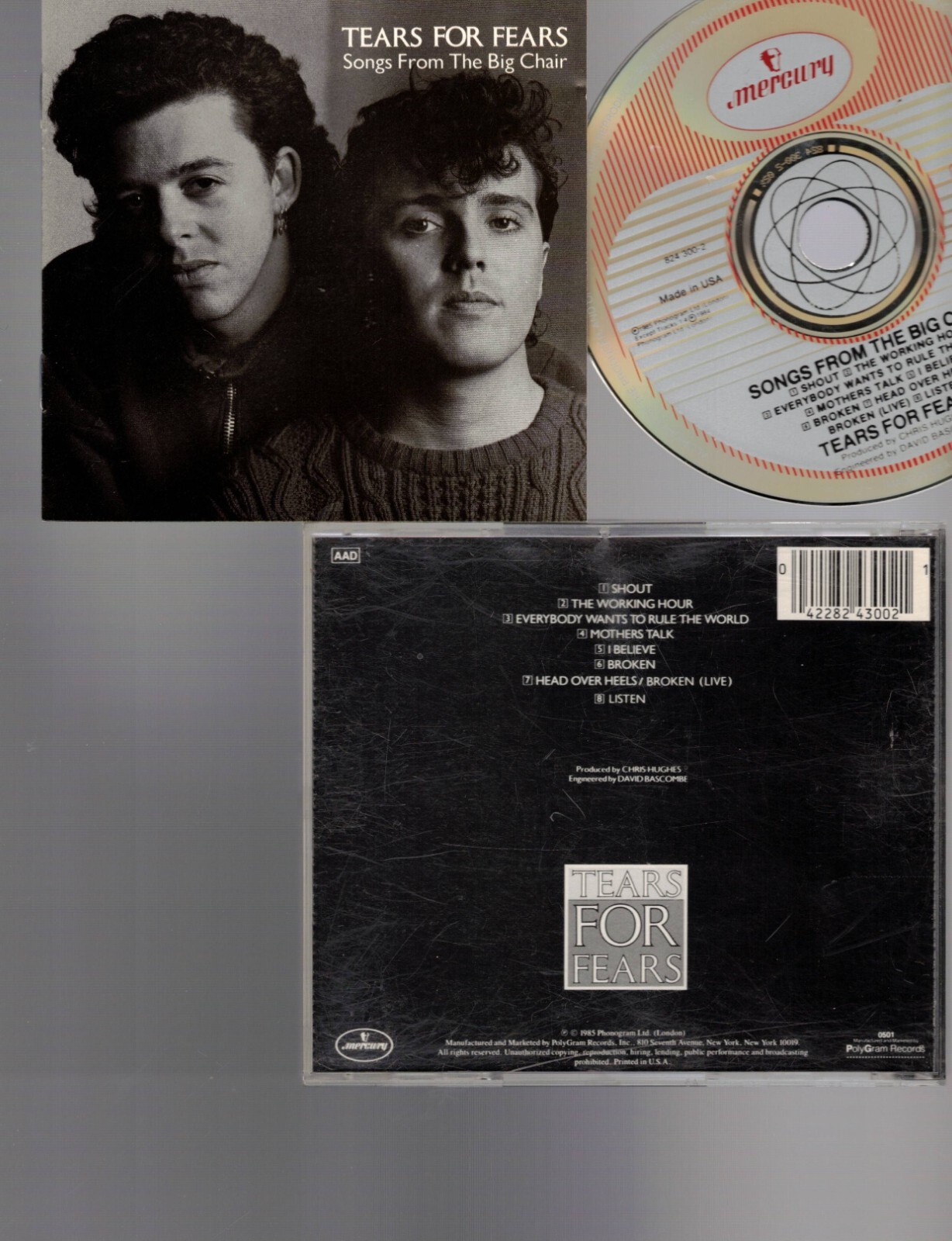 TEARS FOR FEARS SONGS FROM THE BIG CHAIR CD MERCURY 1985 EVERYBODY