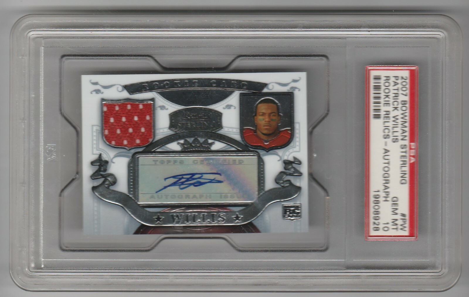 Patrick Willis Bowman Sterling Rookie Relics #PW Rookie Relics-Autograph