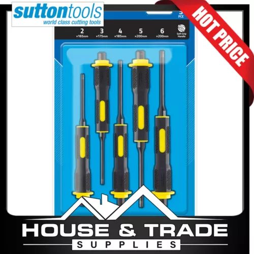 Sutton Tools Pin Punch Set 5 Piece Chrome Vanadium M7060005