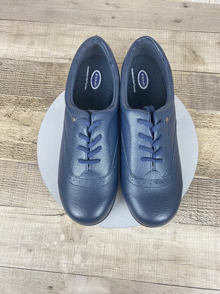 Dr. Scholl’s Women’s Navy Blue Oxford Comfort Shoes E6Y-15 Size 9W - Image 3 of 4