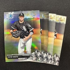 Gavin Sheets 2017 1st Bowman Chrome Refractor + Base #BDC-85 Lot - White Sox