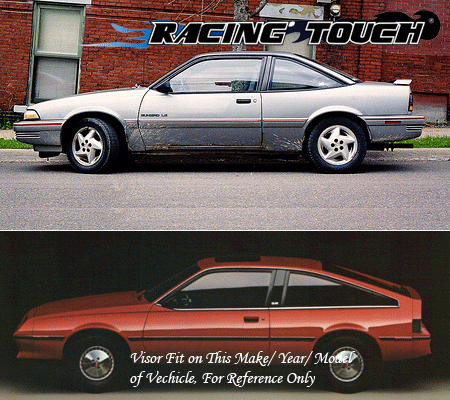 Dark Smoke Outside Mount Visor Rain Guard 2pcs Pontiac J2000 Sunbird 1982-1985 - Picture 7 of 7