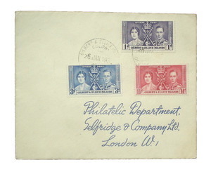 GILBERT & ELLICE ISLAND POSTAL HISTORY COVER 1937