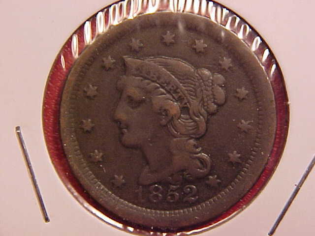 1852 LARGE CENT - F - SEE PICS! - (N8097) | eBay