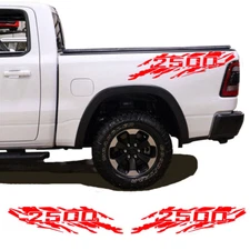 2pcs Bed Side Stripe body Decals graphics vinyl sticker logo for Dodge Ram 2500