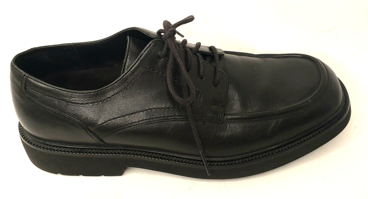 Rockport Berenger Men Shoe Black Leather Moc Lace Up Oxford 