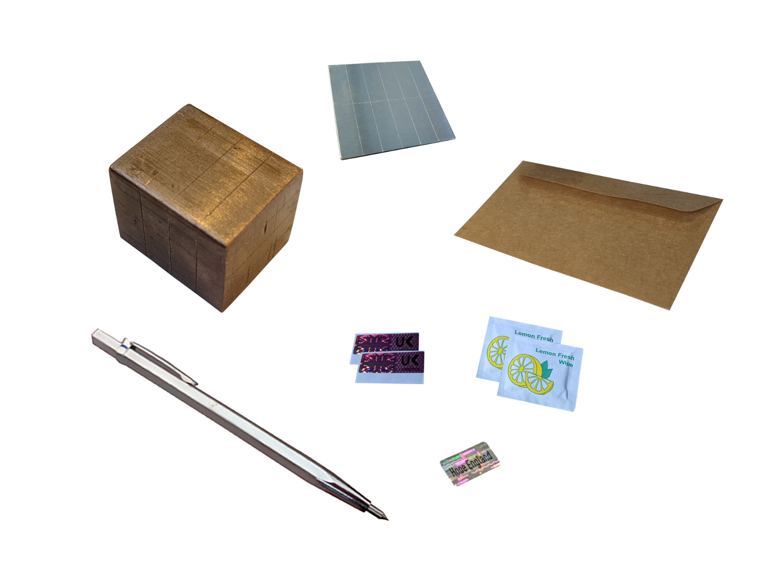 Crypto Copper cube Seed Hardware Wallet Storage Backup with Manual Pen