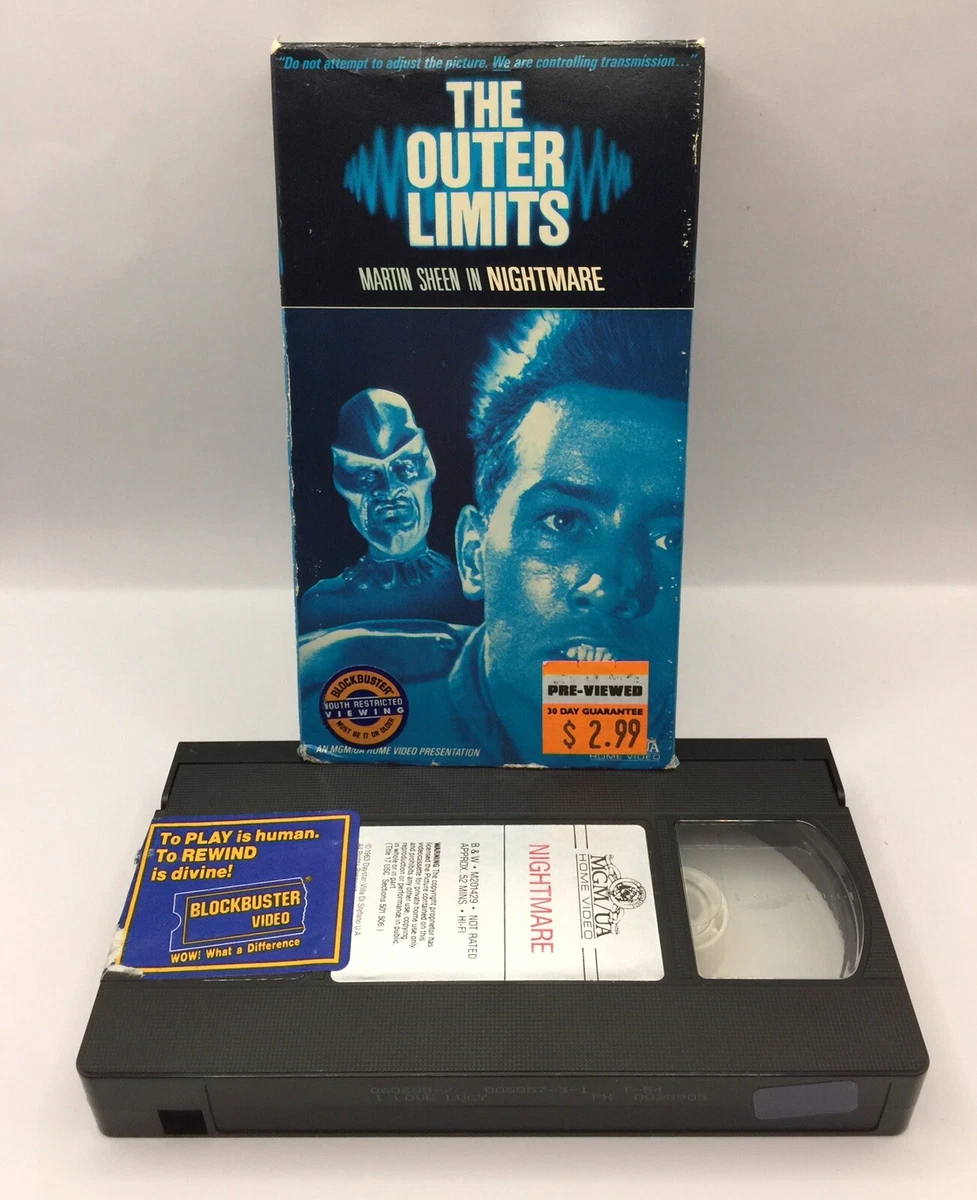 The Outer Limits—Nightmare Episode VHS Martin Sheen Blockbuster Previewed 1988