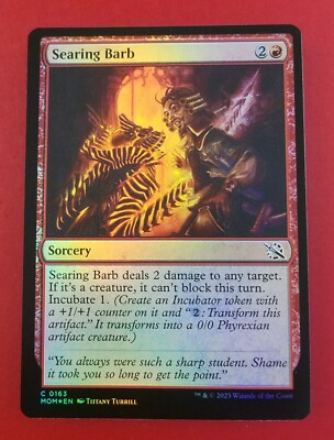 1x Searing Barb | FOIL | March of the Machine | MTG Magic Cards