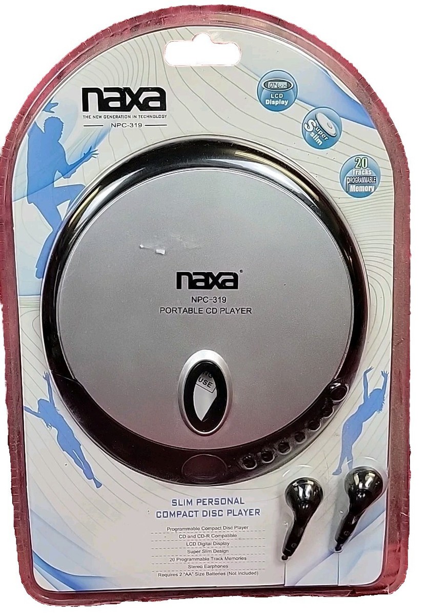 CD NAXA NPC-319 SLIM PORTABLE COMPACT DISC CD PLAYER NIB SEALED