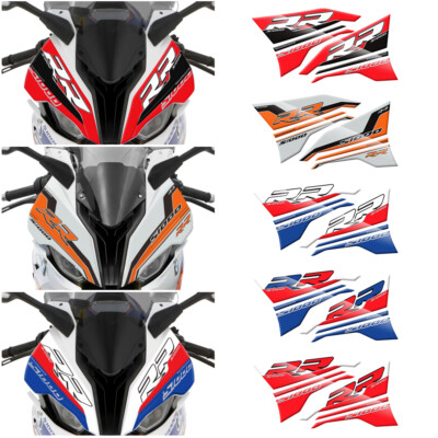 3D Edge Gel Front Headlight Fairing Sticker Pad For 2019 -2022 BMW S1000RR