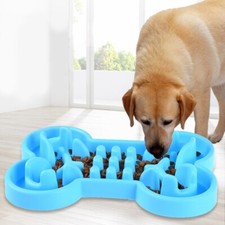 Anti-Gulping Pet Bowl, Slow Feeder for Dogs  Cats, Non-Slip Rubber Design