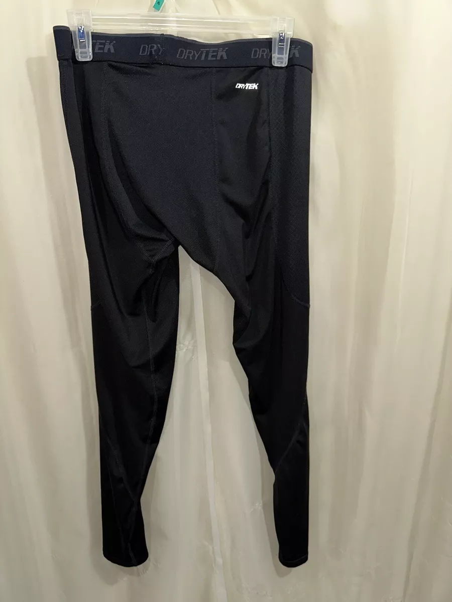 TEK GEAR Black Base Layer Compression Pants DryTek Odor Resistant Men's  Medium