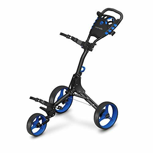 SereneLife SLG3W Wheel Golf Push Cart Lightweight Folding Golf