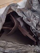 DELIVERED ** 10kg ** black & brown Scrap Leather Crafts & Arts ,Off Cuts, Pieces