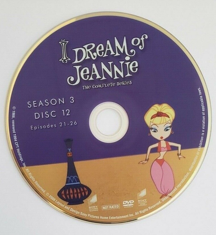 I Dream of Jeannie Replacement DVD Season 3 Disc 12 Episodes 21