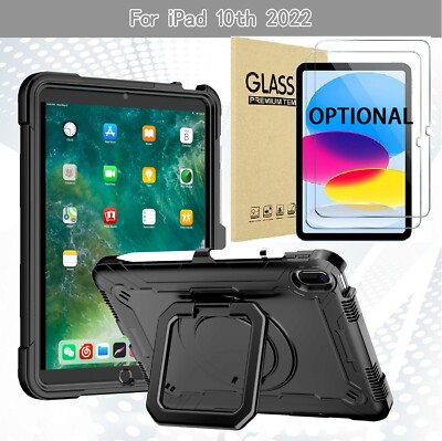Case For iPad 10th Generation 10.9'' 2022 Shockproof Hybrid Rugged Rotating Stand