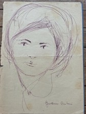 GIOVANNI ANTOCI, DISEGNO A CHINA, FIRMATO D'EPOCA SCUOLA ROMANA