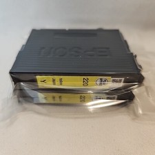 NEW GENUINE - Lot of 2 EPSON 220 YELLOW INK CARTRIDGES - T220420 Sealed Bags