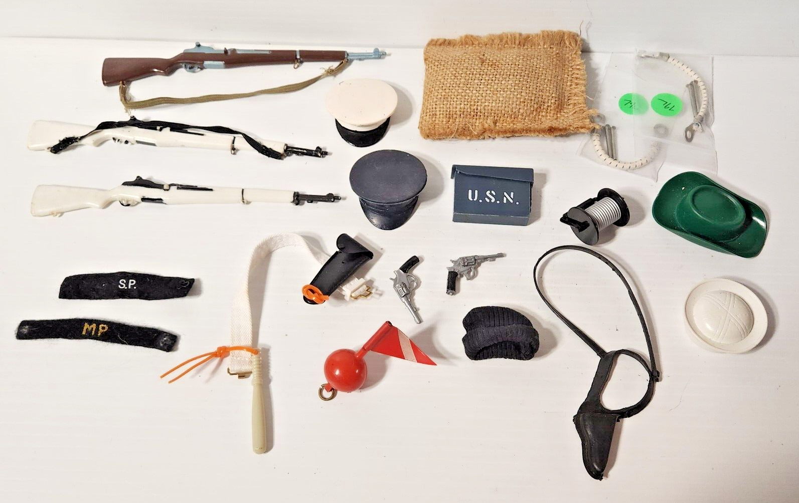 GI Joe 12" Lot 60's/70's Hasbro Rifles SP MP Armbands Pistols Buoy More