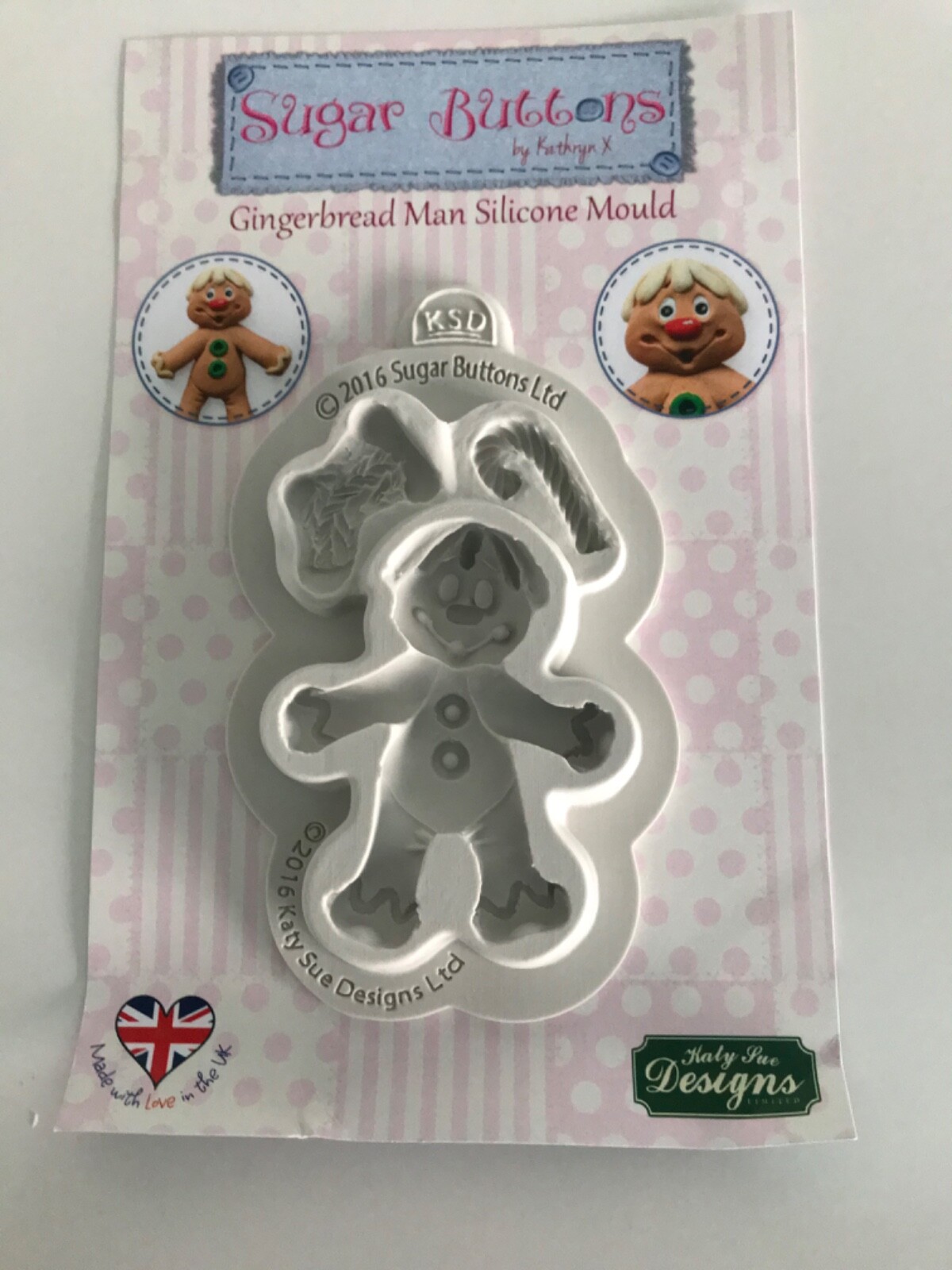 CAKE SUGAR CRAFT CAKE MOULDS by Katy Sue Christmas GINGERBREAD Man silicone Xmas