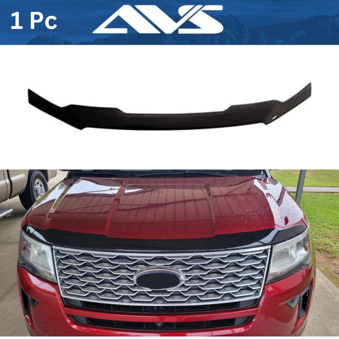 Auto Ventshade Aeroskin Hood Protector For 2016-2019 Ford Explorer (Excl. Sport) - Chrome, Low Profile Bug Shield