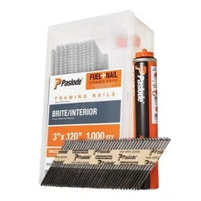 Paslode, Framing Nails and Fuel Pack, 650524, 3 inch x .120 Gauge, Smooth Brite,