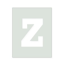 Lowercase Letter Z Reusable Mylar Stencil, 10 mil Plastic Paint Stencil for Craf