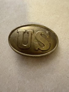 Antique Rifle Works US Oval Belt Buckle Plate Reproduction 