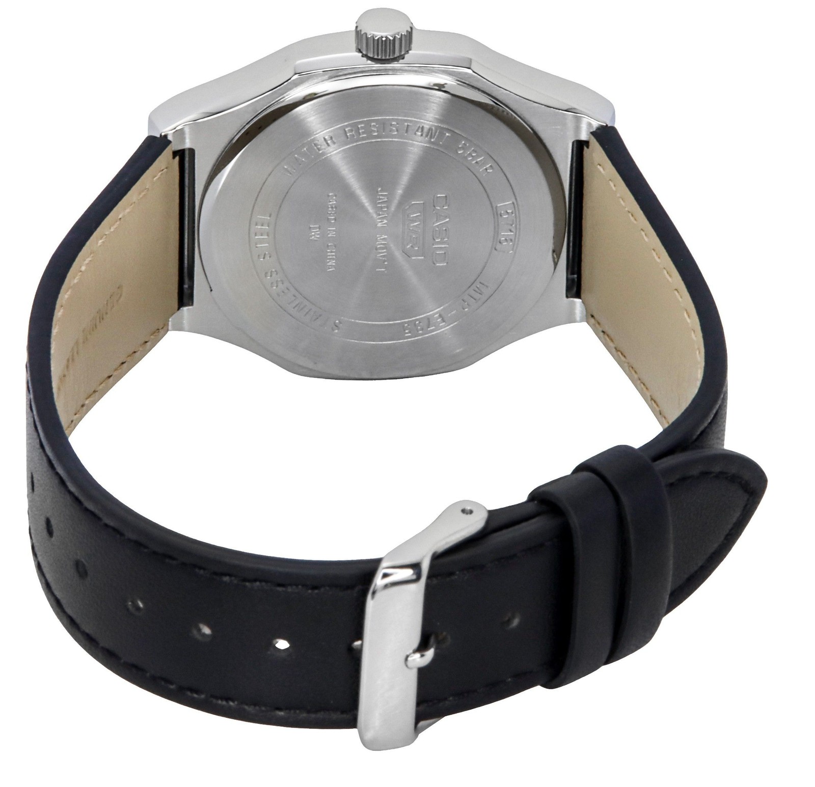 Casio Standard Analog Leather Strap Grey Dial Quartz MTP-E735L-8AV Men's Watch
