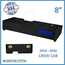 Chevy Silverado 2019 - 2026 Crew Cab 8" Dual Subwoofer Enclosure Speaker Box Su